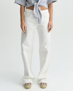 Białe spodnie jeansowe Stone - Image #0