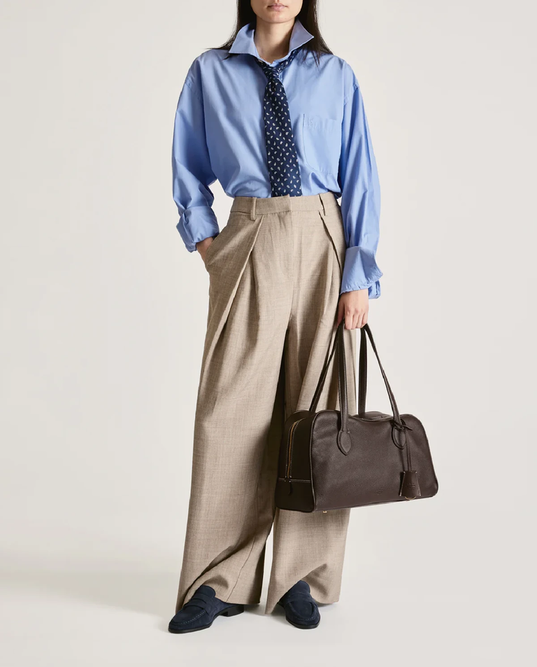 Ciemnobrązowa torba na ramię Noale