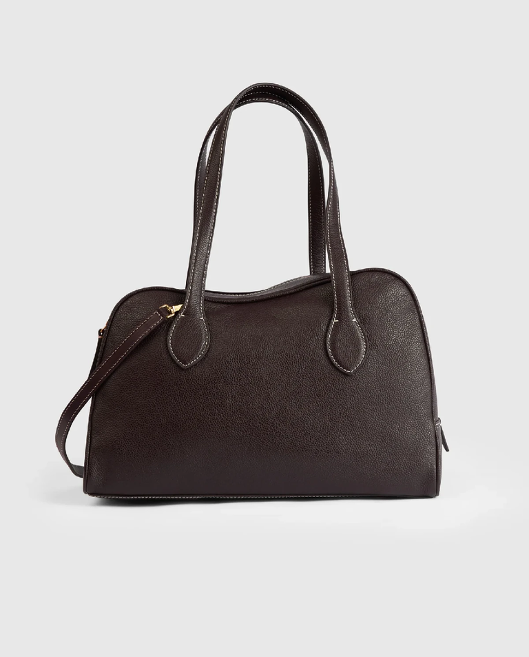 Ciemnobrązowa torba na ramię Noale - Image #3