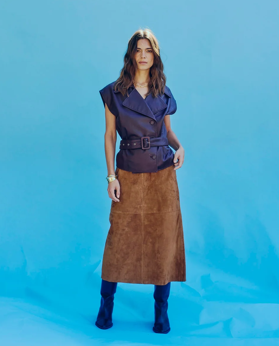 Zamszowa spódnica midi Shelby - Image #4