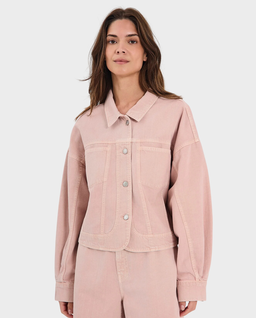 Jasnoróżowa kurtka jeansowa Kenzie - Image #0