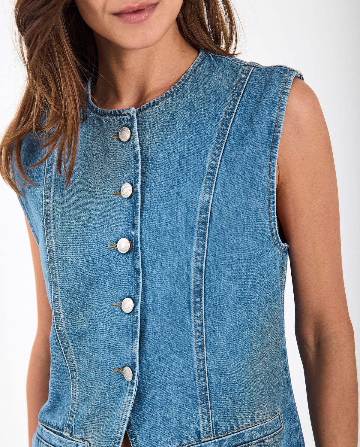 Jeansowa kamizelka Kenzie - Image #3