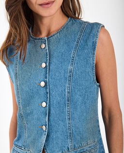 Jeansowa kamizelka Kenzie - Image #3