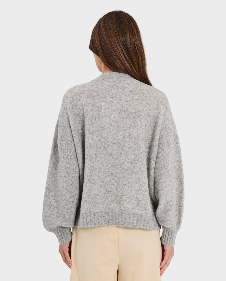 Szary dzianinowy kardigan Halli