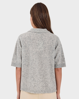 Szara dzianinowa koszulka polo Halli - Image #1