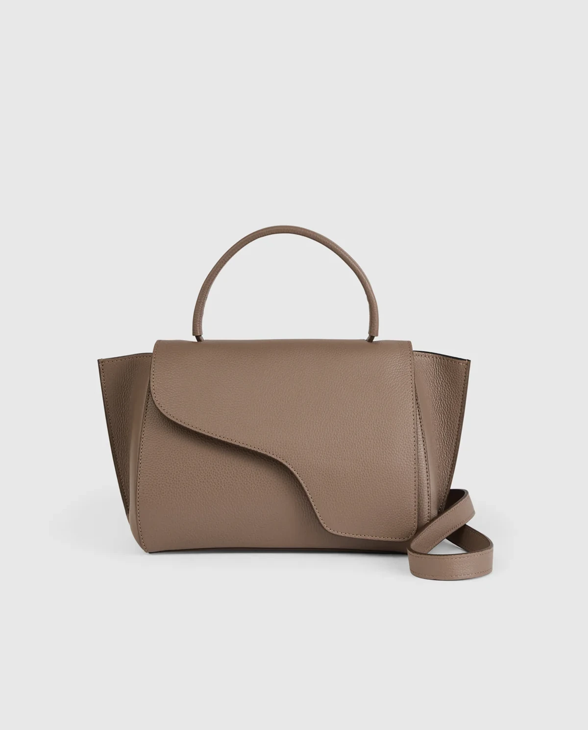 Ciemnobeżowa skórzana torebka Arezzo - Image #0