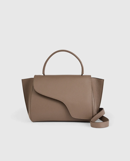 Ciemnobeżowa skórzana torebka Arezzo - Image #0