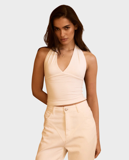 Biały top z wiązaniem Ginny - Image #0