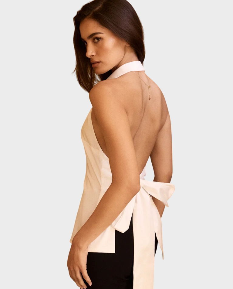 Koszula z ozdobnym wiązaniem Brice