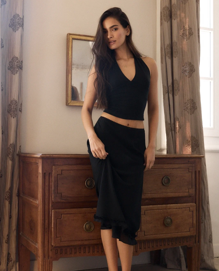 Czarna midi spódnica Melissa