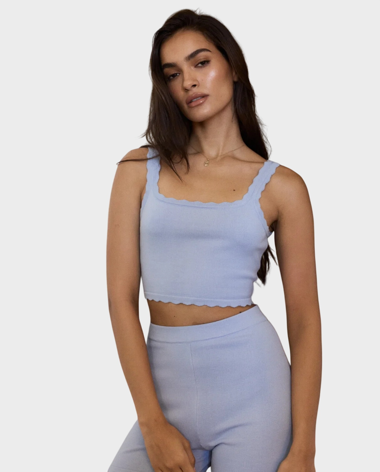 Błękitny crop top Marine - Image #0