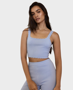 Błękitny crop top Marine - Image #0