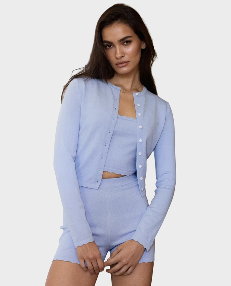 Błękitny kardigan Camelia