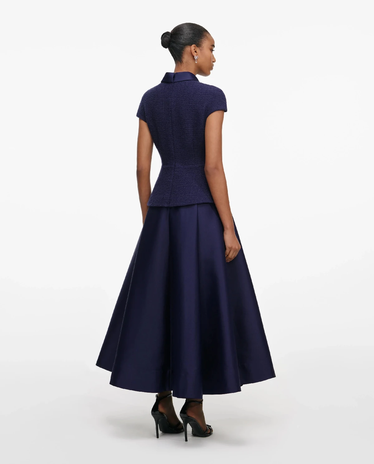 Granatowa sukienka midi - Image #2