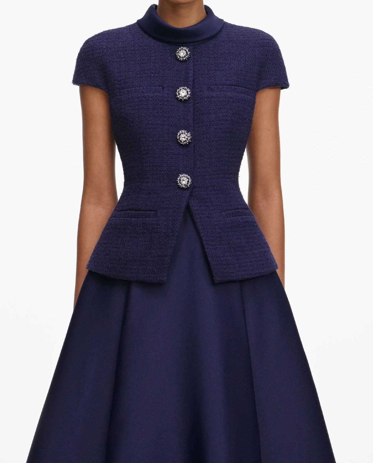 Granatowa sukienka midi - Image #3