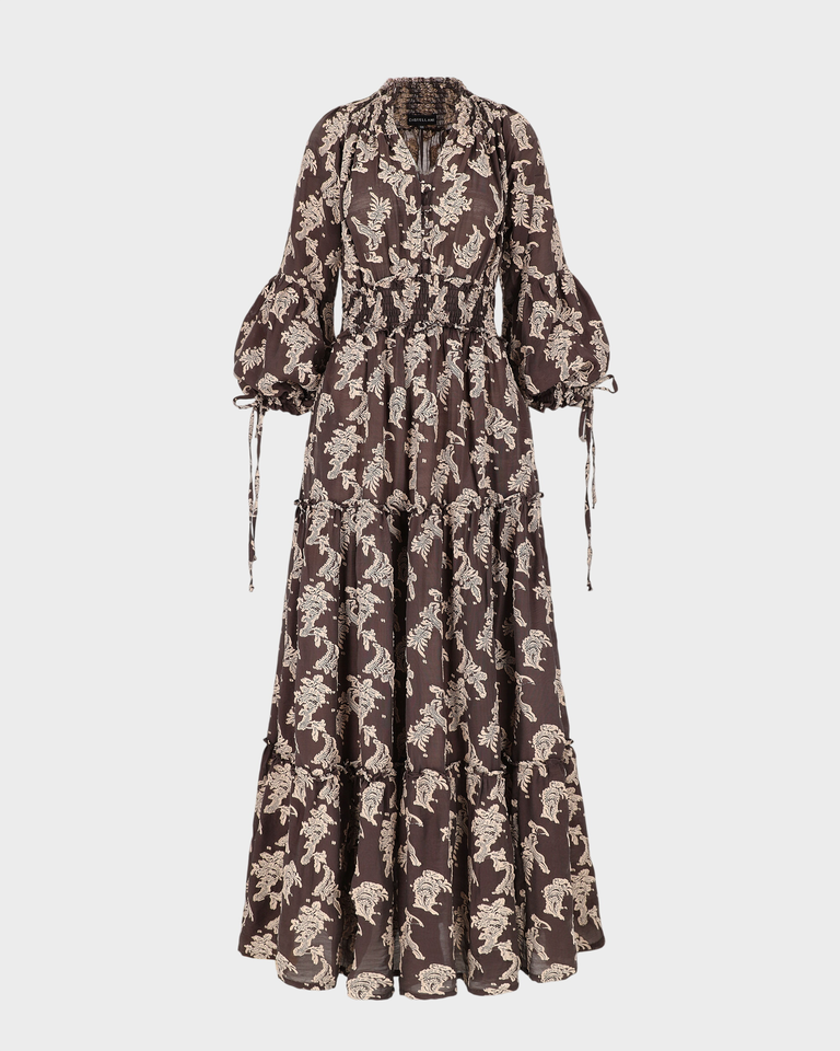 Maxi sukienka z ornamentalnym printem Firenze