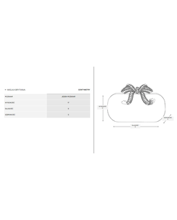 Jasnoróżowa kopertówka z kryształową aplikacją - Image #5