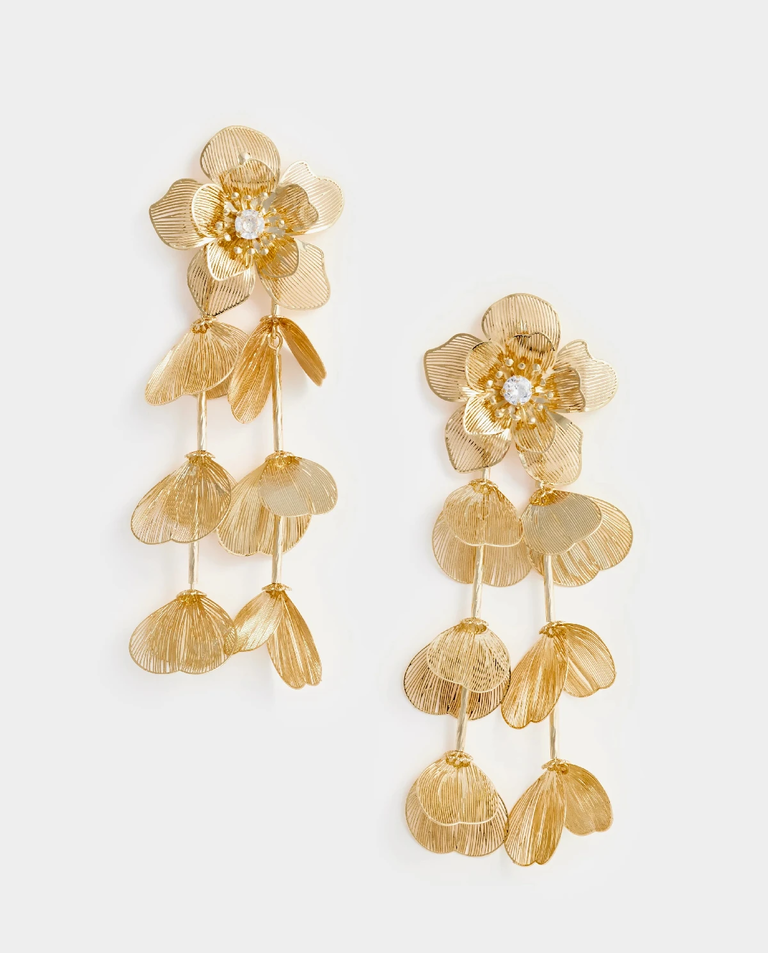 Wiszące kolczyk z kwiatami