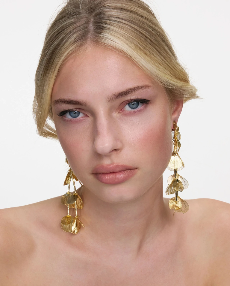 Wiszące kolczyk z kwiatami