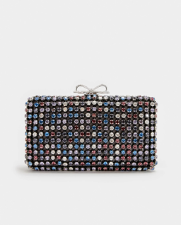 Czarna kopertówka z kryształami - Image #0