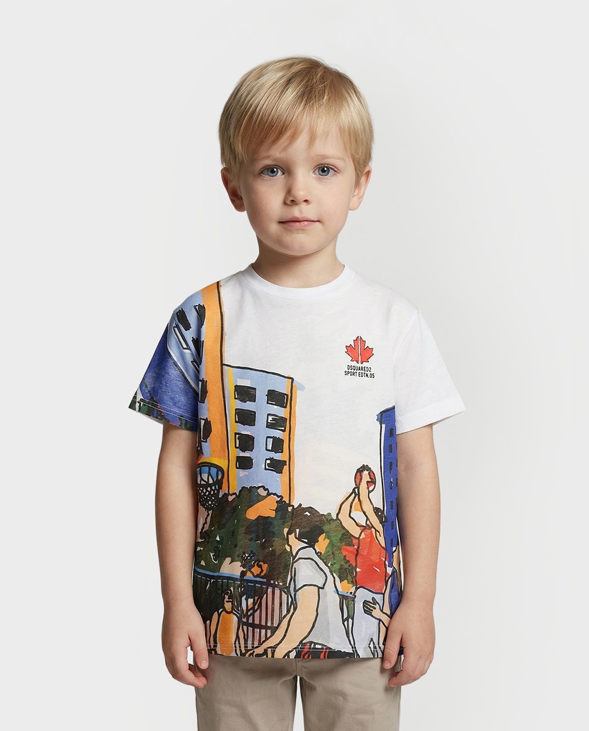 T-shirt z kolorowymi nadrukami - Image #0