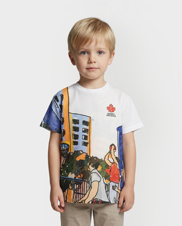 T-shirt z kolorowymi nadrukami - Image #0