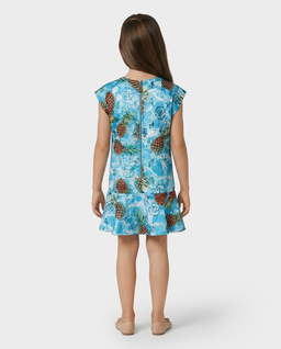 Wzorzysta sukienka z falbanką - Image #3