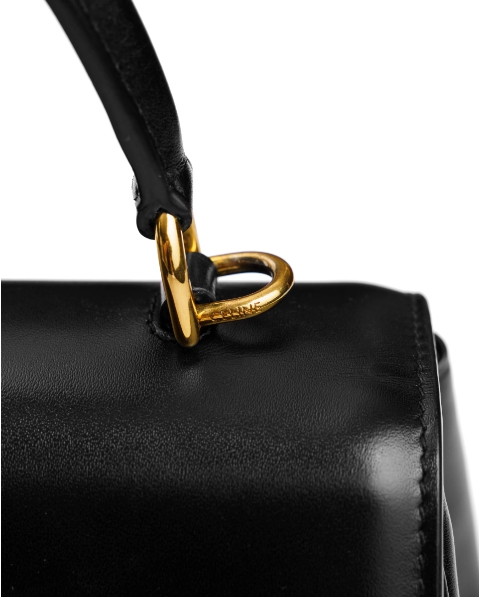 Czarna skórzana torebka Celine Small 16 - Image #2