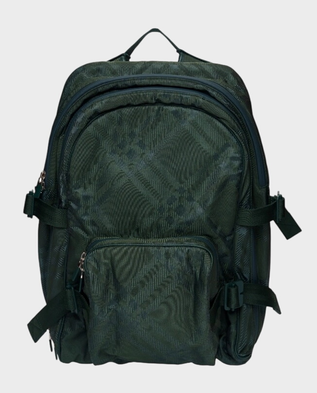 Ciemnozielony plecak w kratkę - Image #0