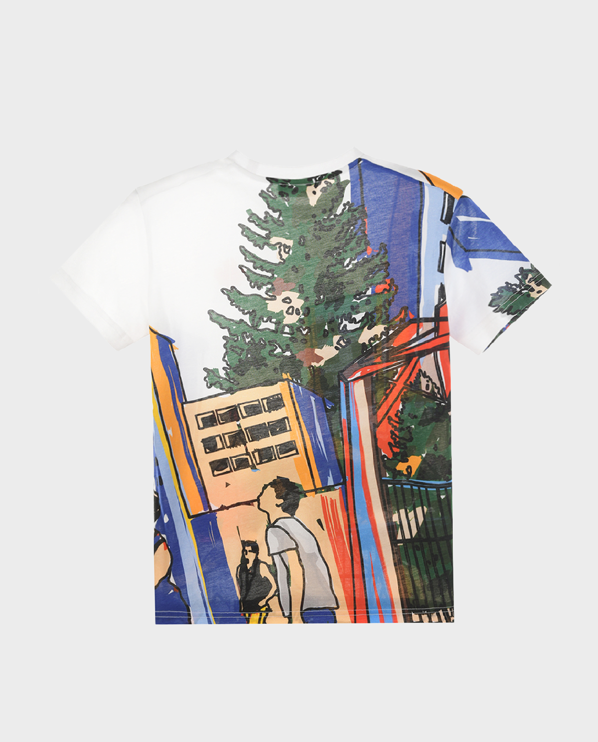 T-shirt z kolorowymi nadrukami - Image #2