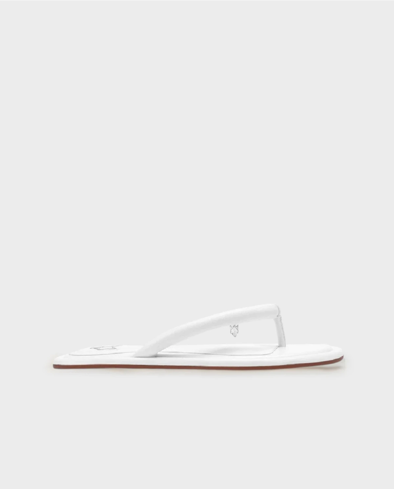 Białe skórzane japonki Grenada