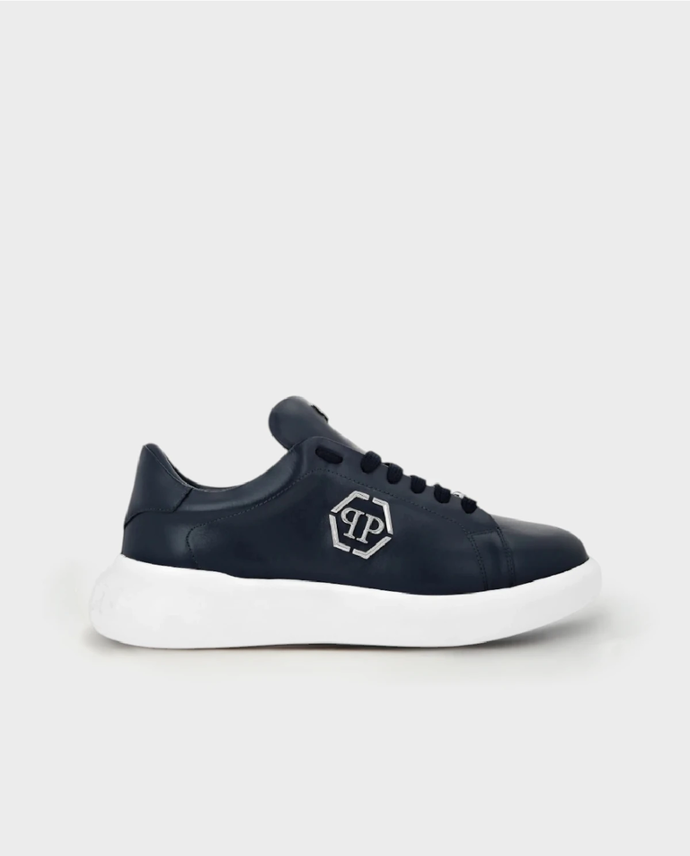 Granatowe sneakersy Hexagon Low Top