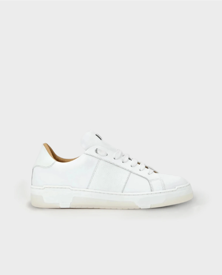 Białe skórzane sneakersy