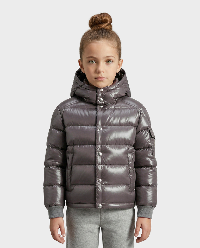 Ciemnoszara kurtka puchowa Manaem