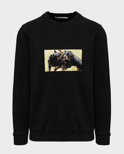 Czarna bluza z motywem rottweilera - Image #0