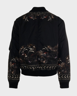 Czarna bomberka z nadrukiem „Screaming Monkeys” - Image #1