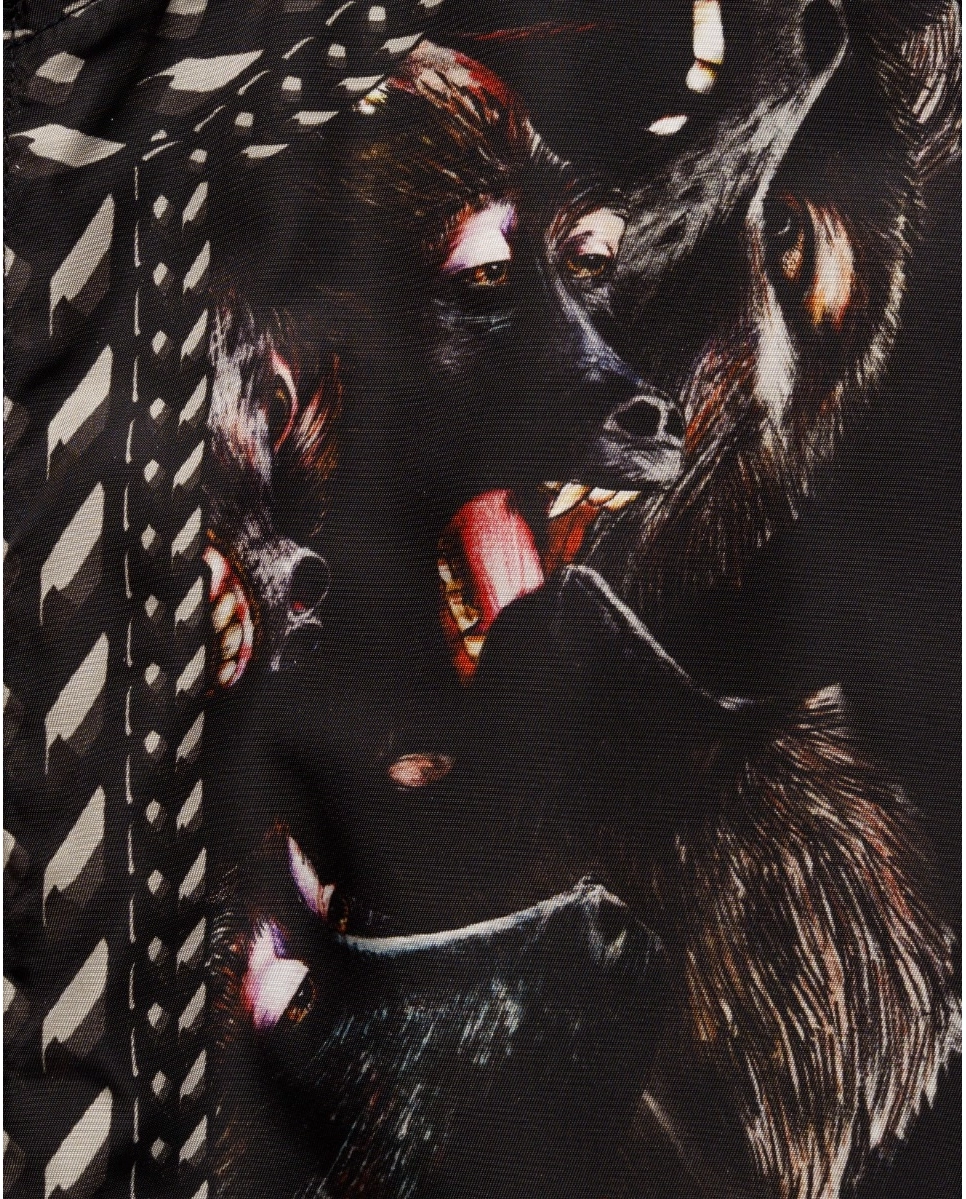 Czarna bomberka z nadrukiem „Screaming Monkeys” - Image #2