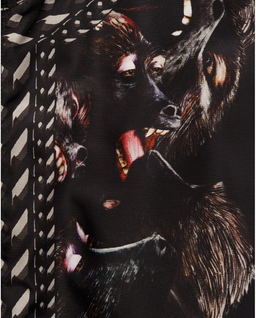 Czarna bomberka z nadrukiem „Screaming Monkeys” - Image #2