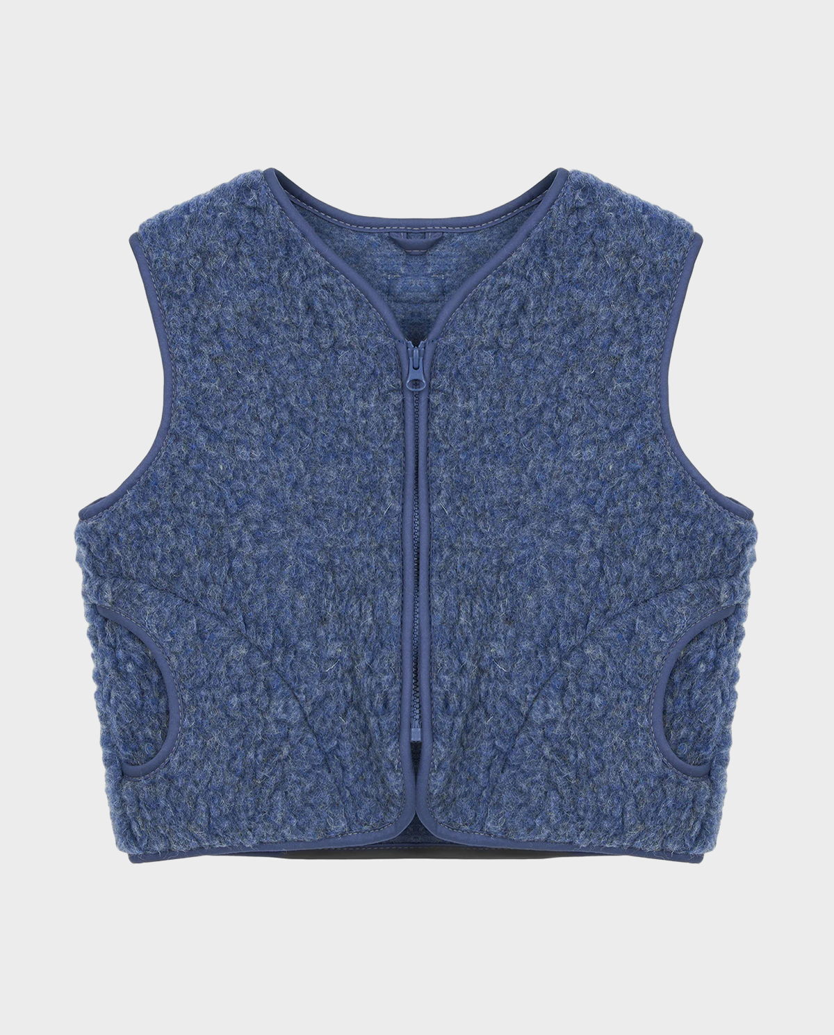 Niebieska kamizelka z wełny merino - Image #0