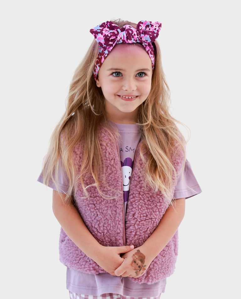 Różowa kamizelka z wełny merino