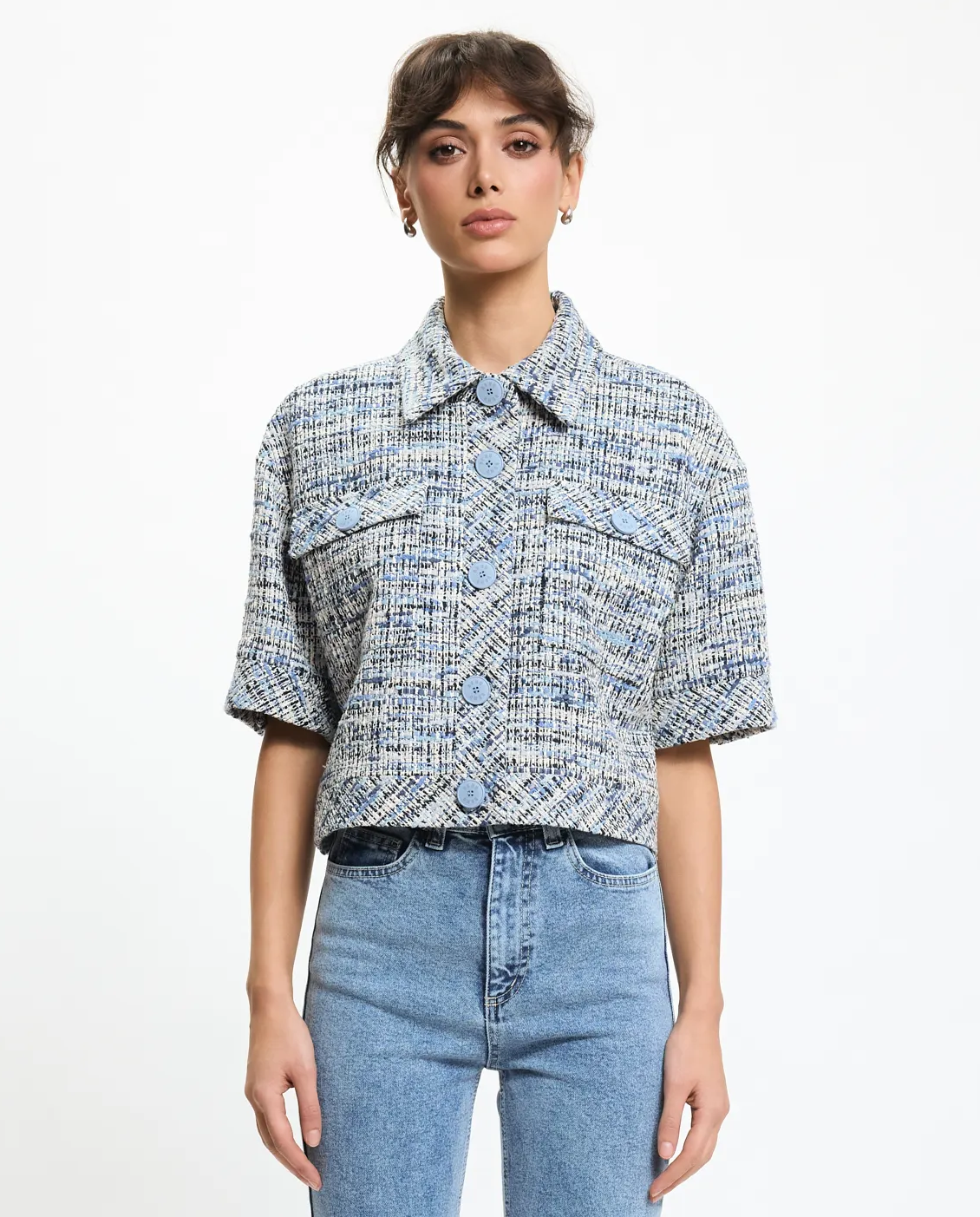 Niebieska kurtka tweedowa - Image #0