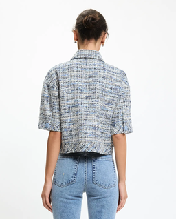 Niebieska kurtka tweedowa - Image #3