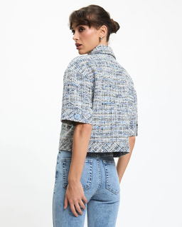 Niebieska kurtka tweedowa - Image #2