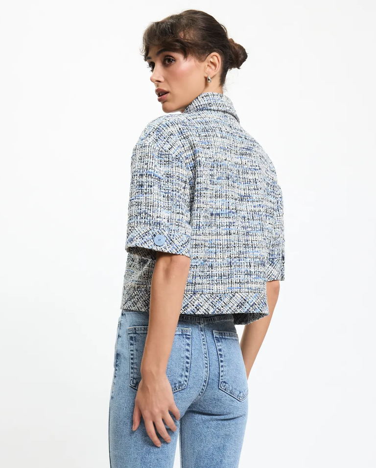 Niebieska kurtka tweedowa - Image #2