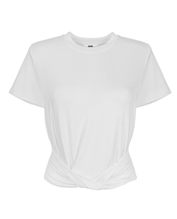 Biała koszulka z twistem - Image #1