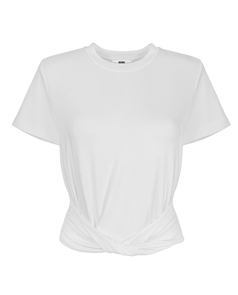 Biała koszulka z twistem