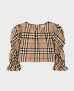 Bawełniana bluzka w kratę - Image #0