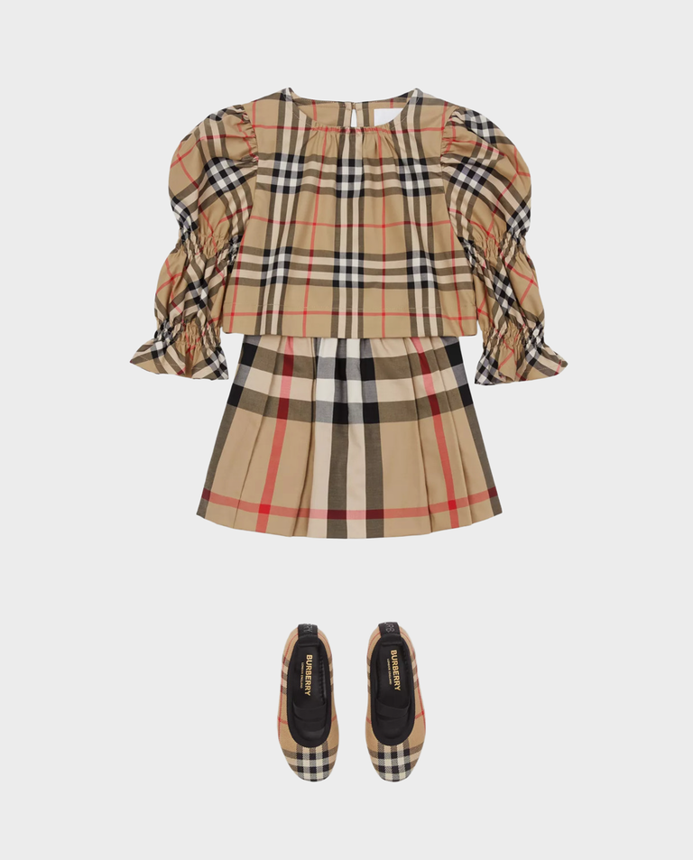 Bawełniana bluzka w kratę - Image #3