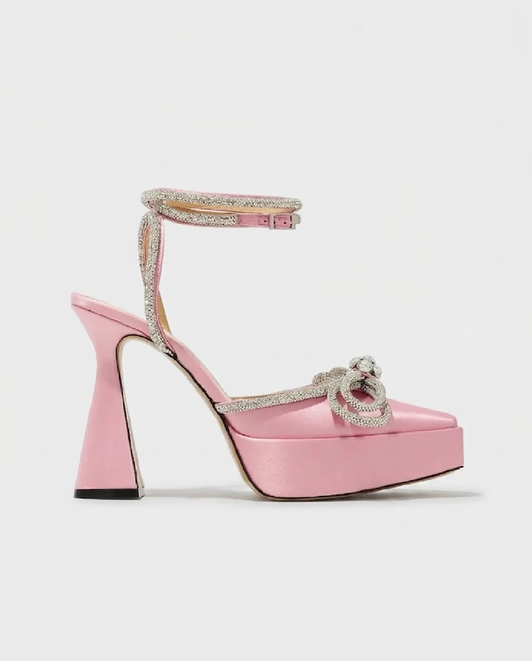 Szpilki na platformie Double Bow