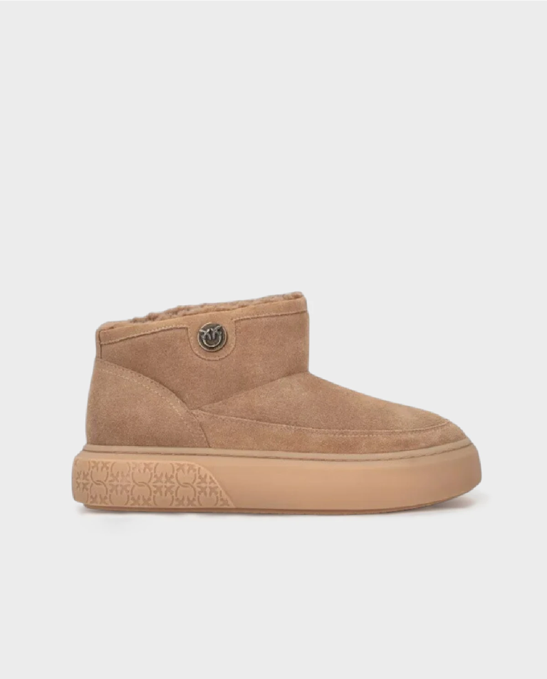 Brązowe botki z futerkiem Yoko